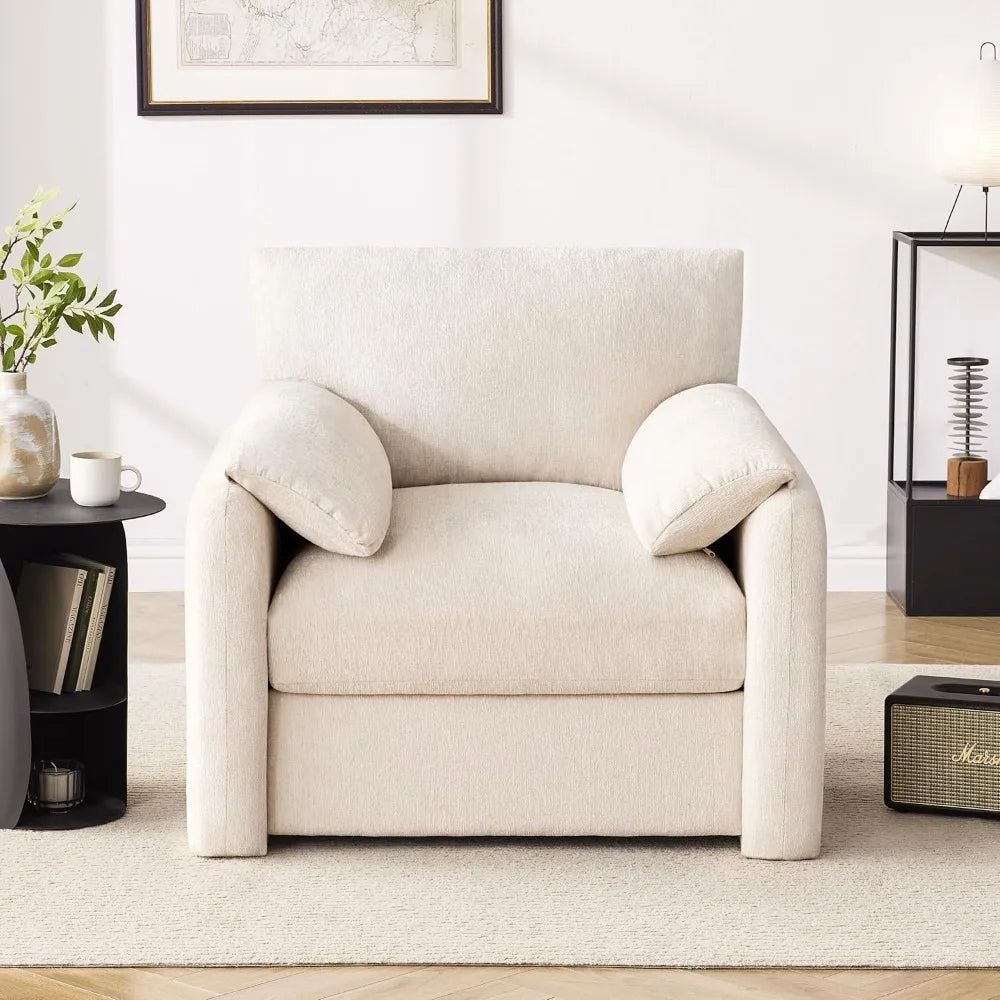 38.6 Large Chenille Armchair
