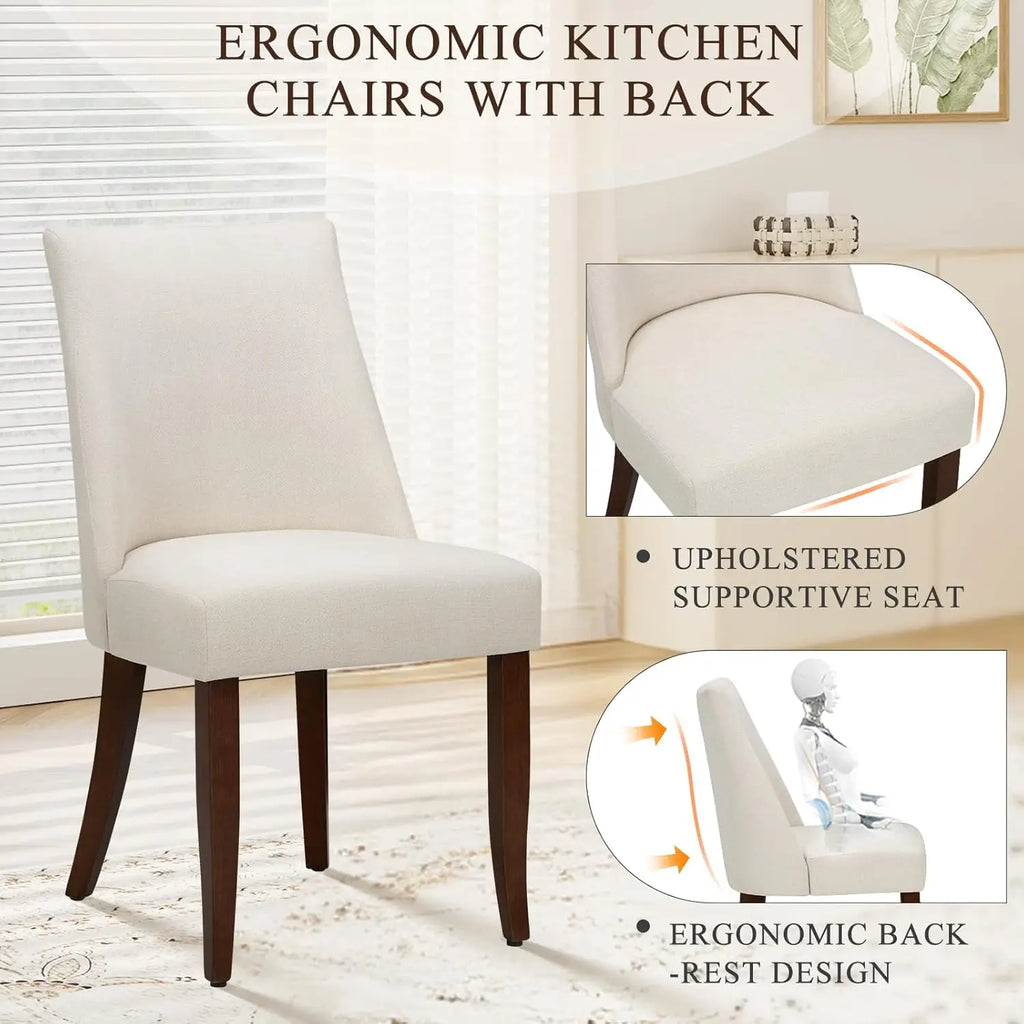 2 Modern Upholstered Wood Legs