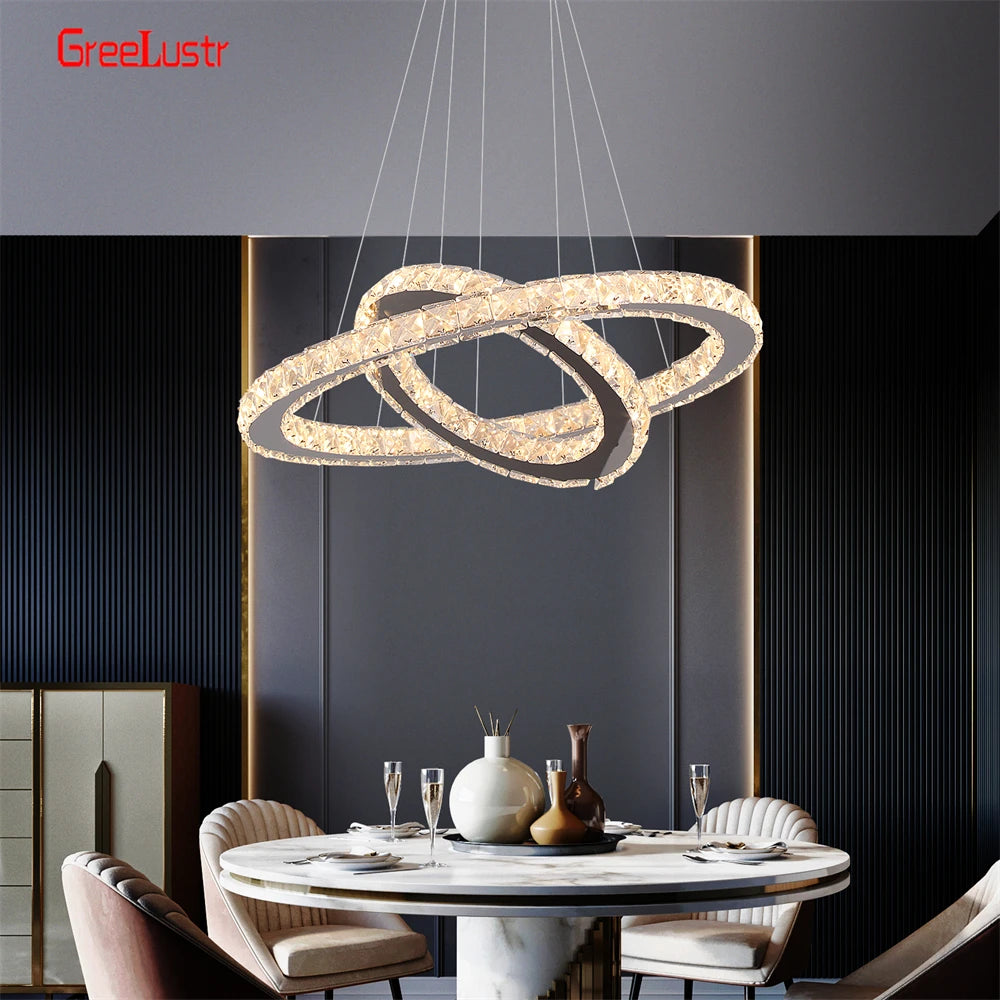 Crystal Chrome LED Chandelier
