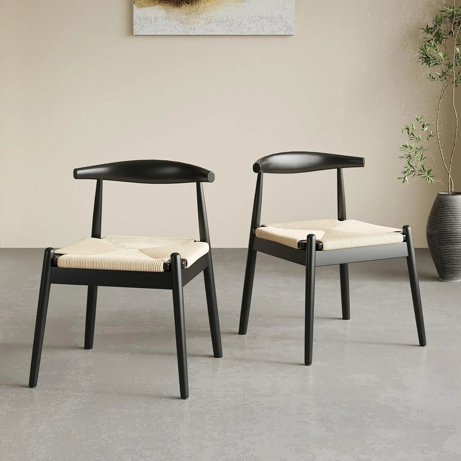 2, Mid Century Modern Solid Wood