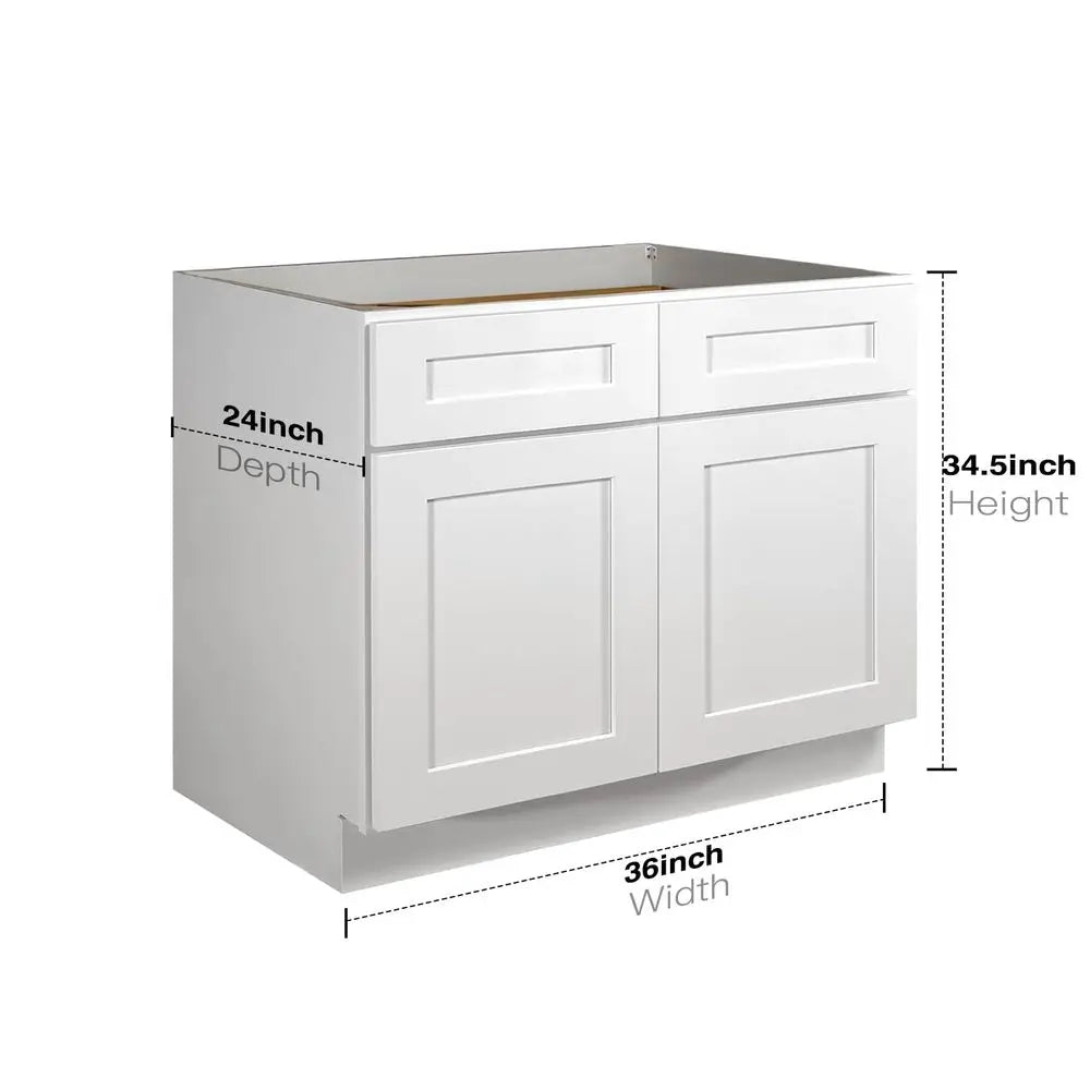 Base RTA White Shaker Plywood Box, Painted 36X34"