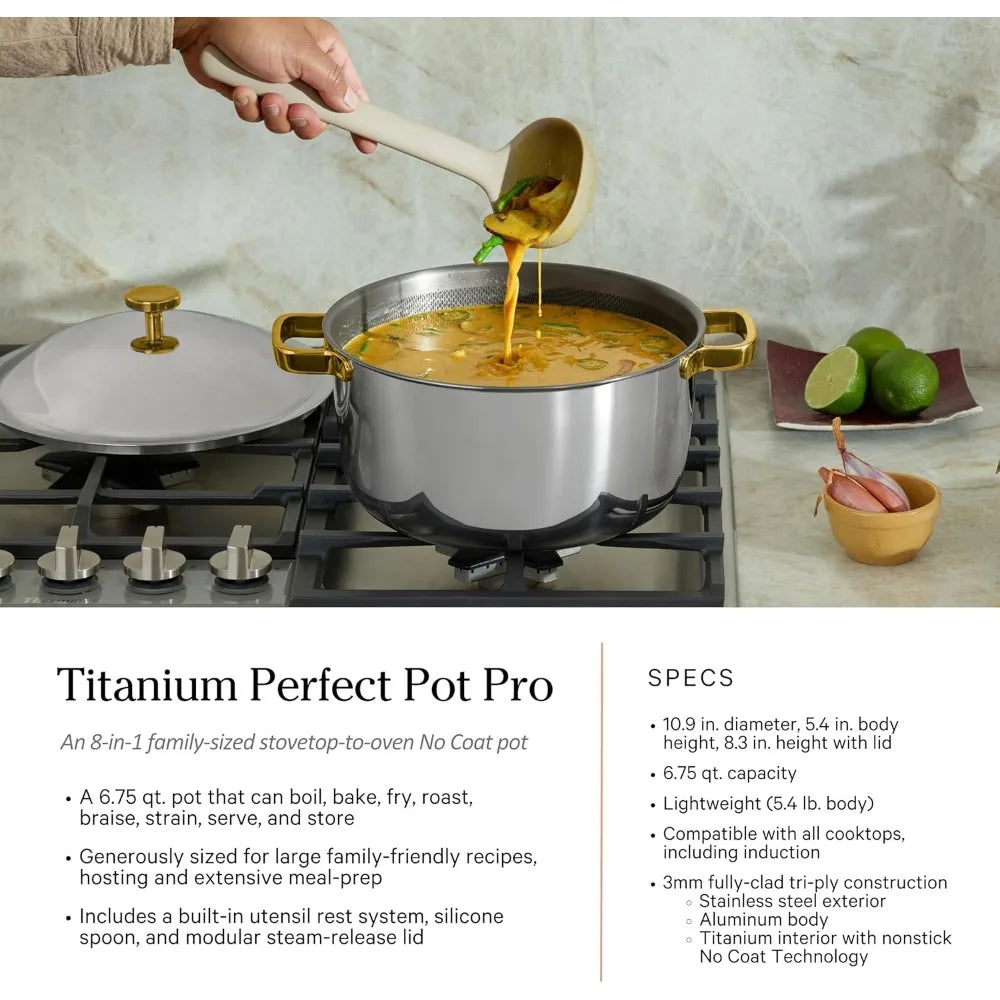 titanium pro cookware set, nonstick, no-coat technology