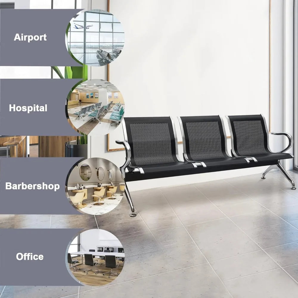 3-Seat Office Reception Chairs