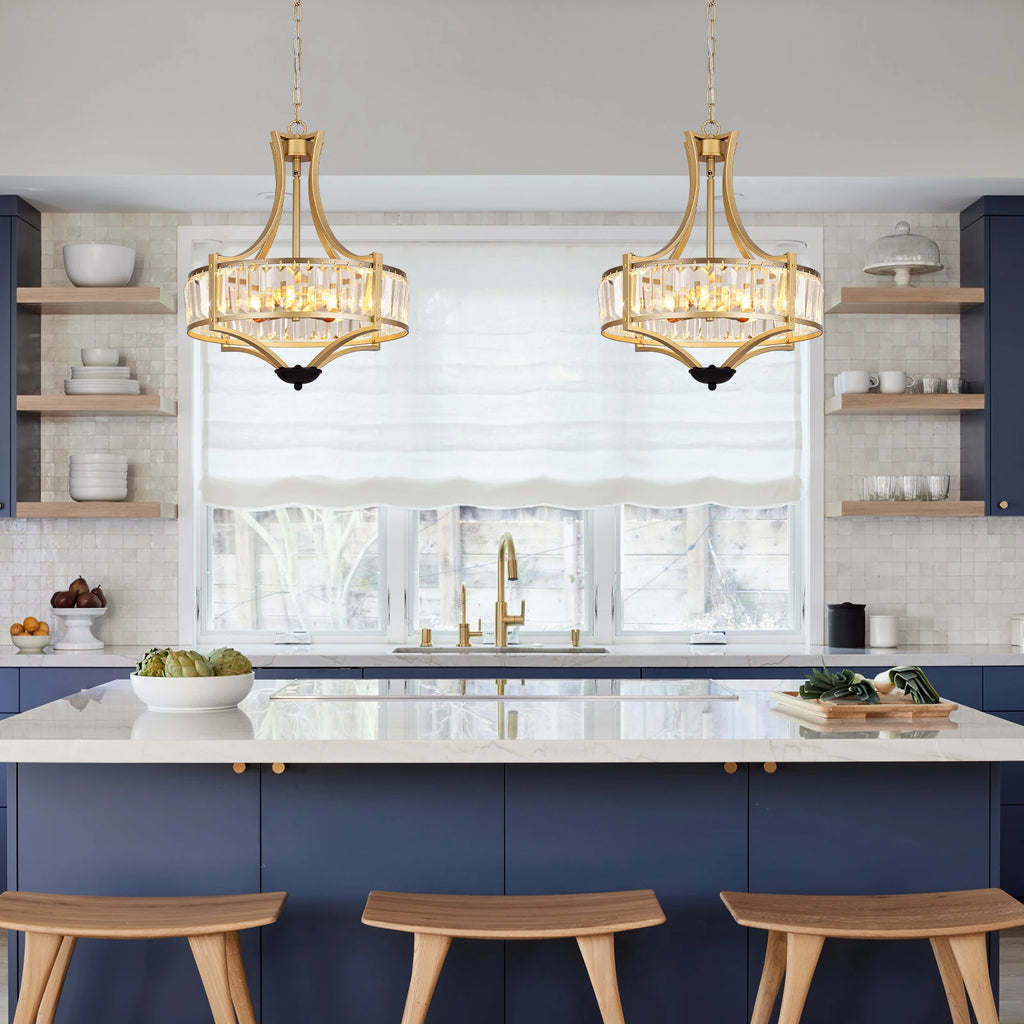 Luxury Gold & Crystal Chandelier