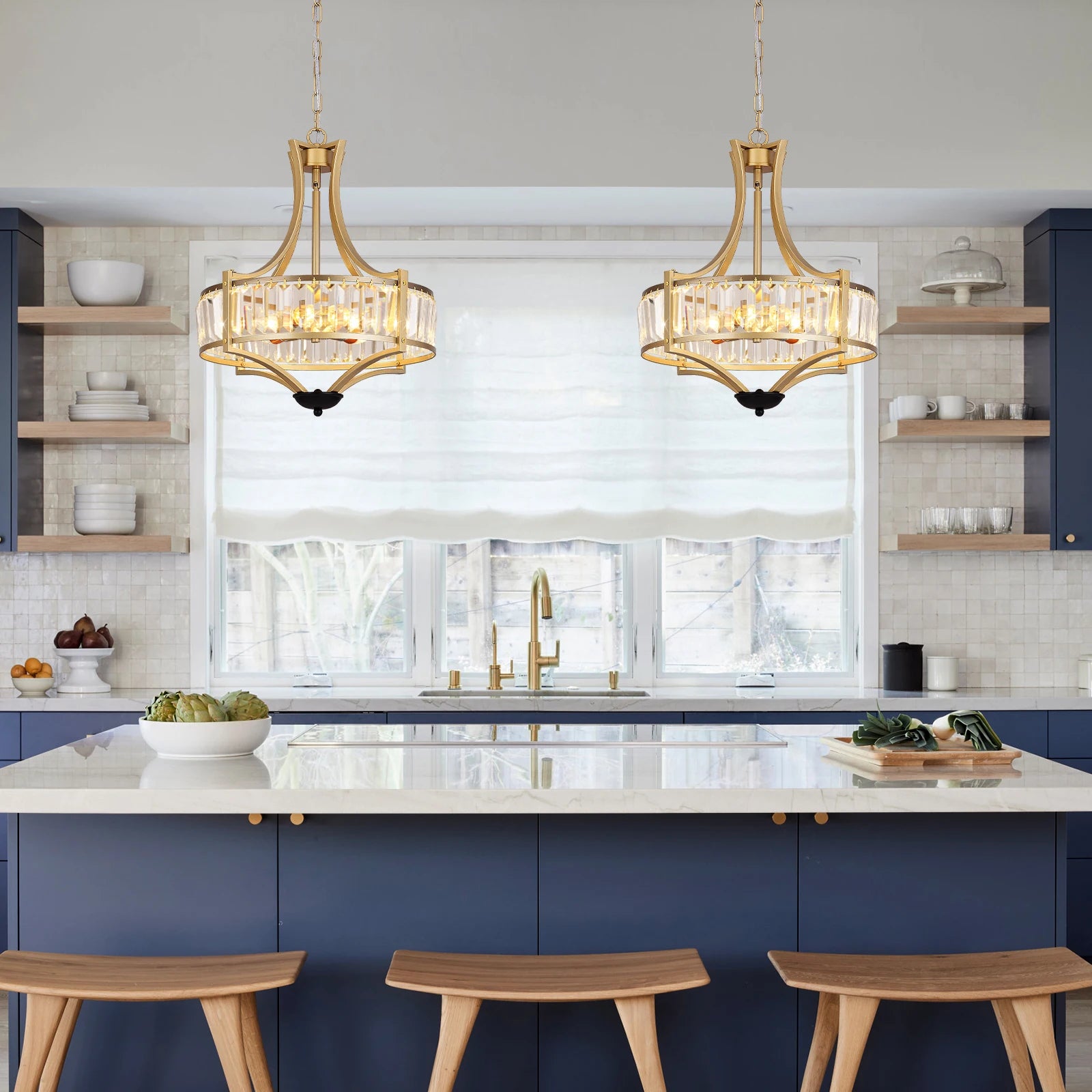 Luxury Gold & Crystal Chandelier