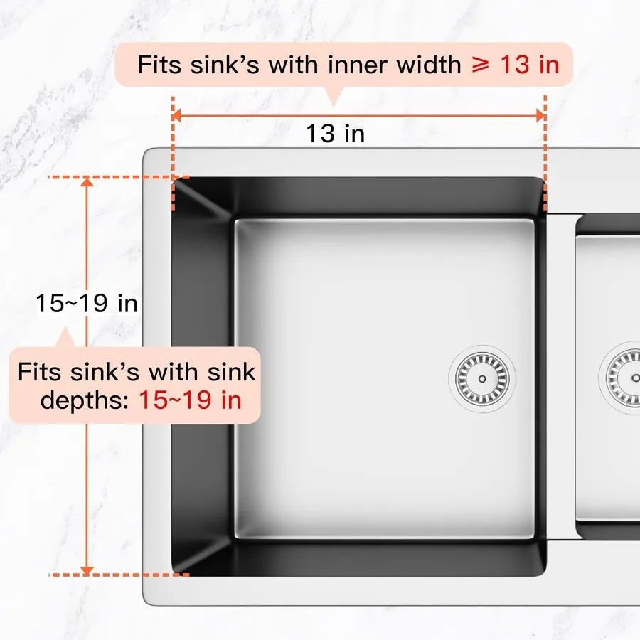 Dish Rack Sink Expandable Stainless Steel