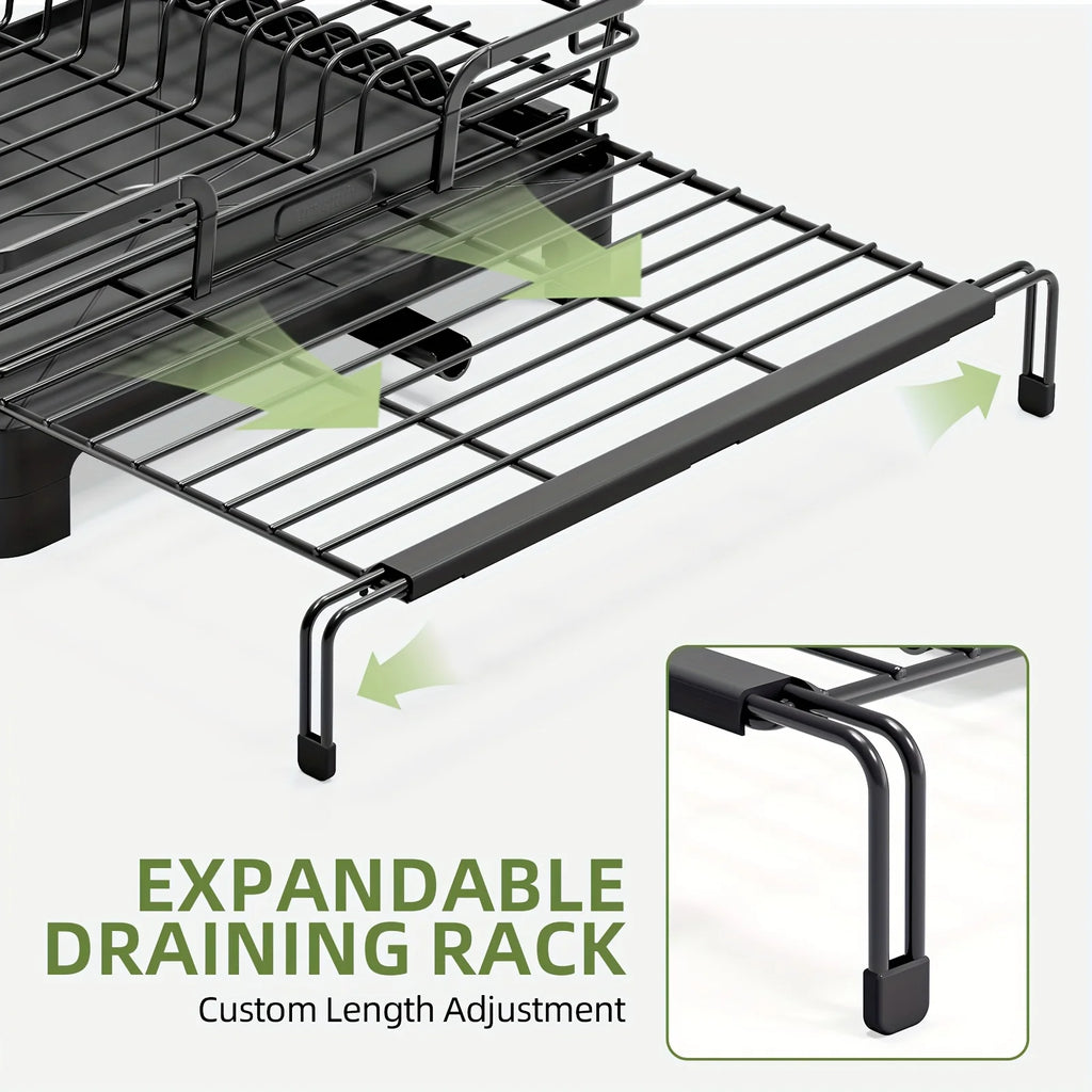 Extendable Dish Rack, 2 in 1 Multifunction