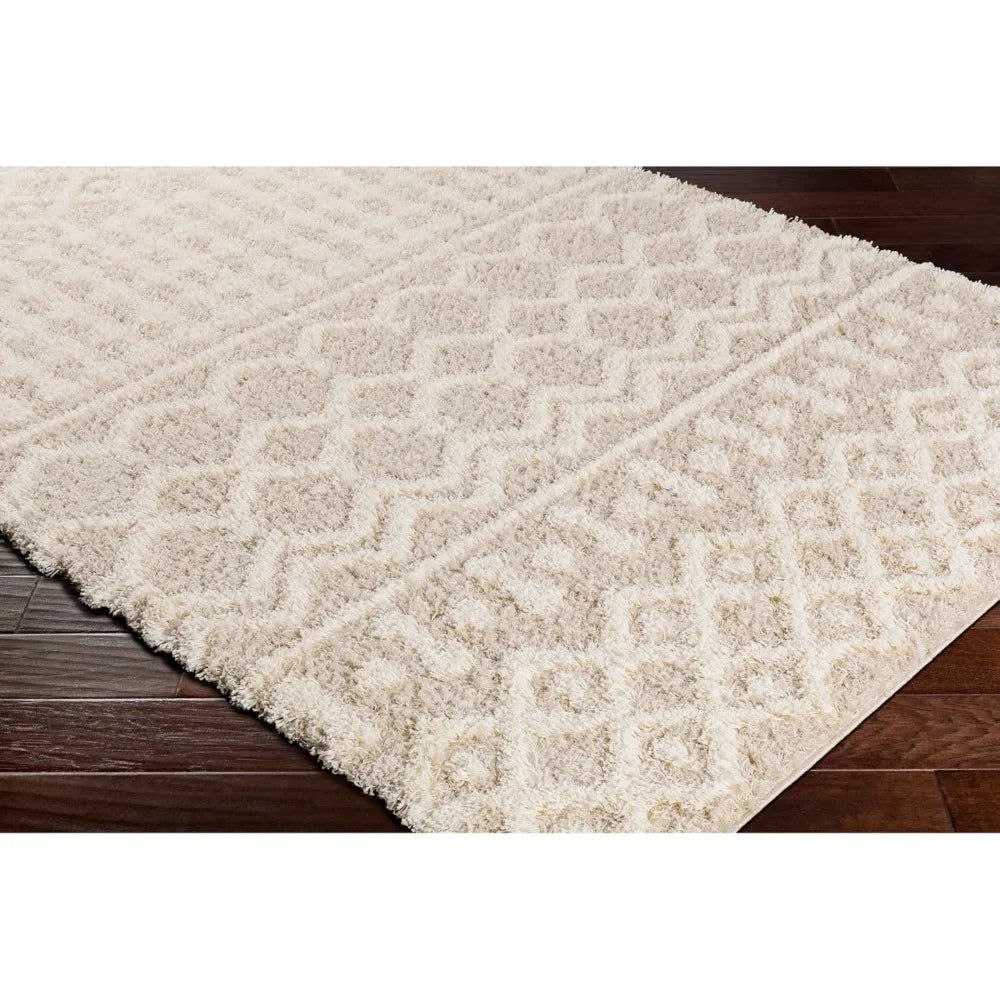6'7"x9'6" Moroccan Shag Beige