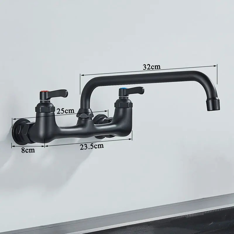 Matte Black Long Spout Wall Mounted