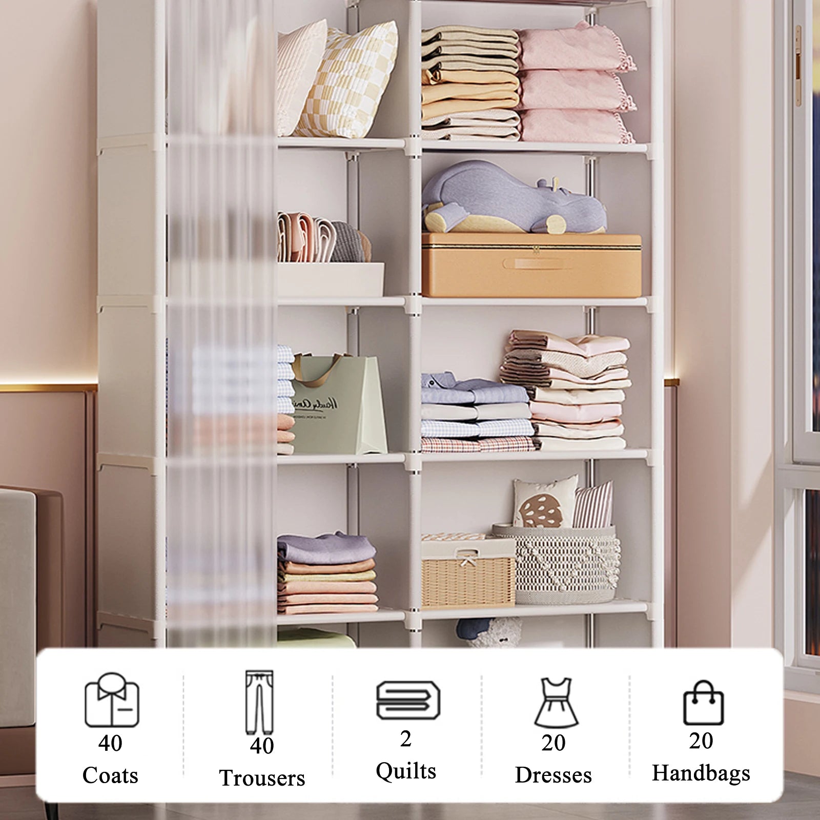 6 Shelf Wardrobe