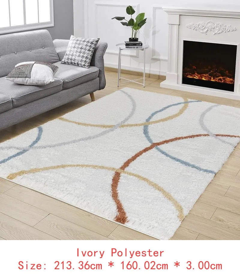 7'10"x9'10" Shag Ivory Soft Cozy