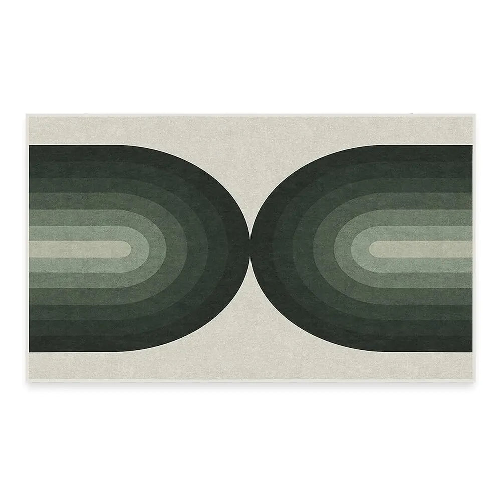 3x5 Modern Sage Washable Graphic