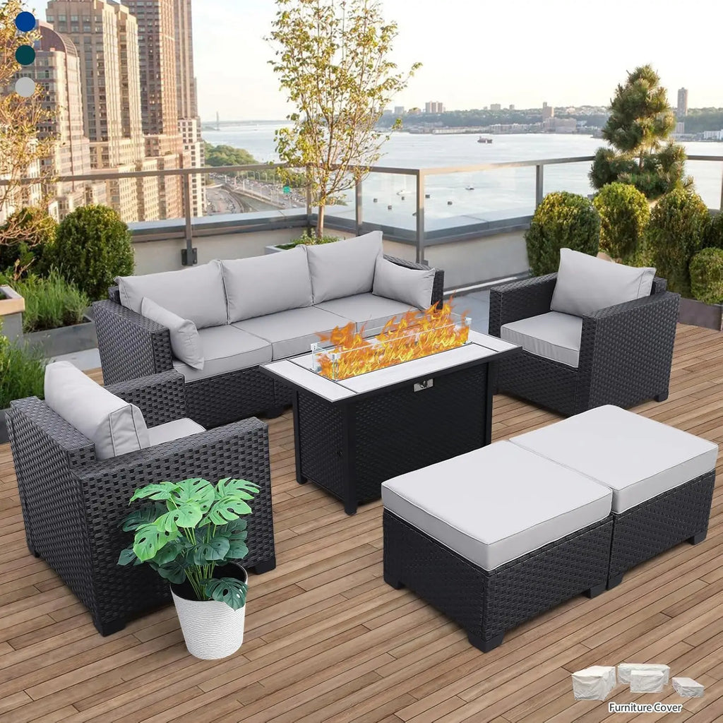 6-Piece Patio Set W/Fire Pit