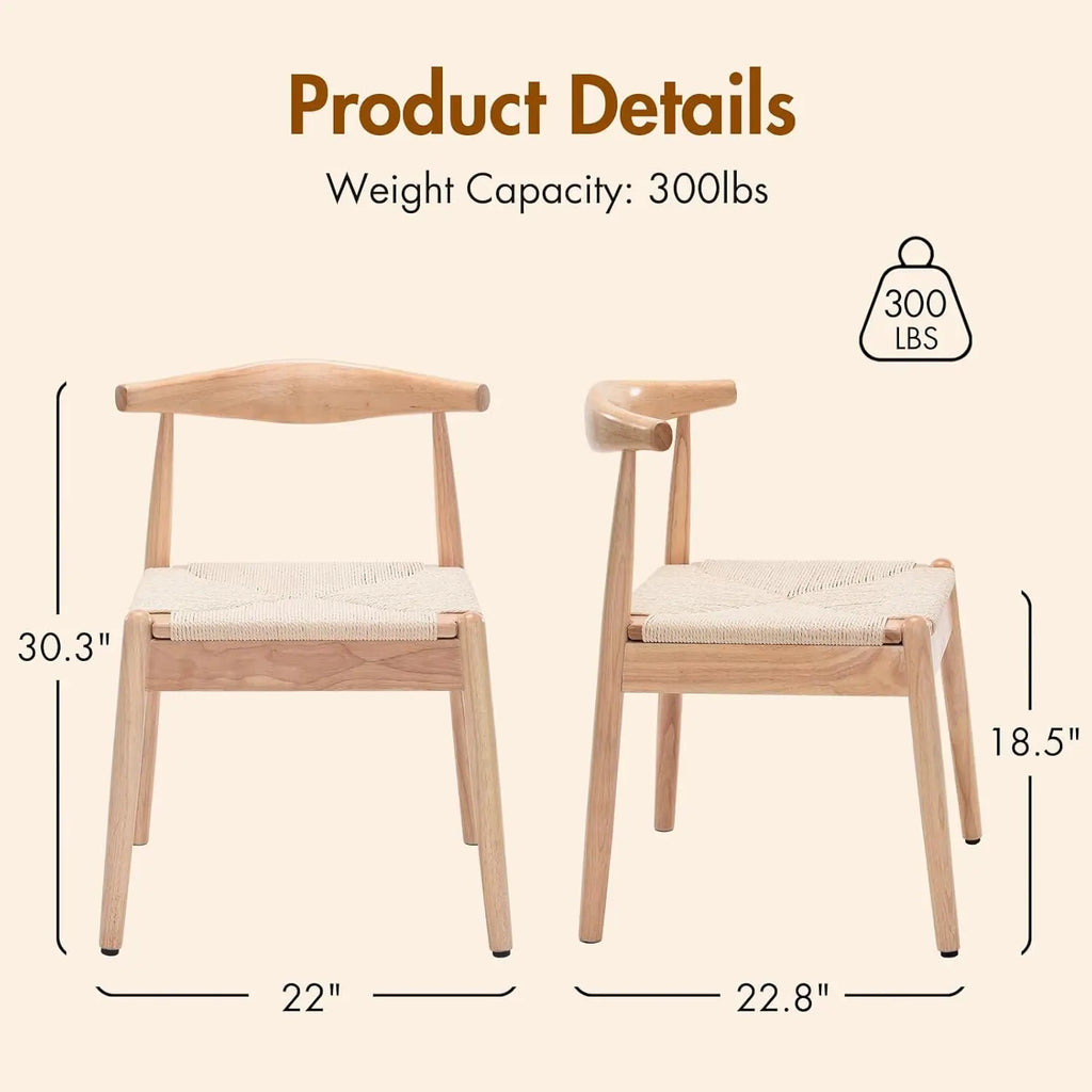 2, Mid Century Modern Solid Wood