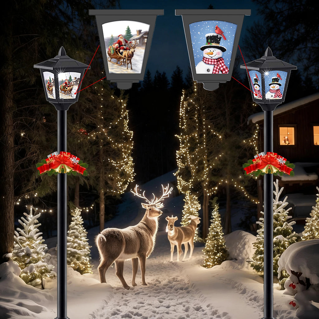 2 40" Christmas Mini Solar Lamps