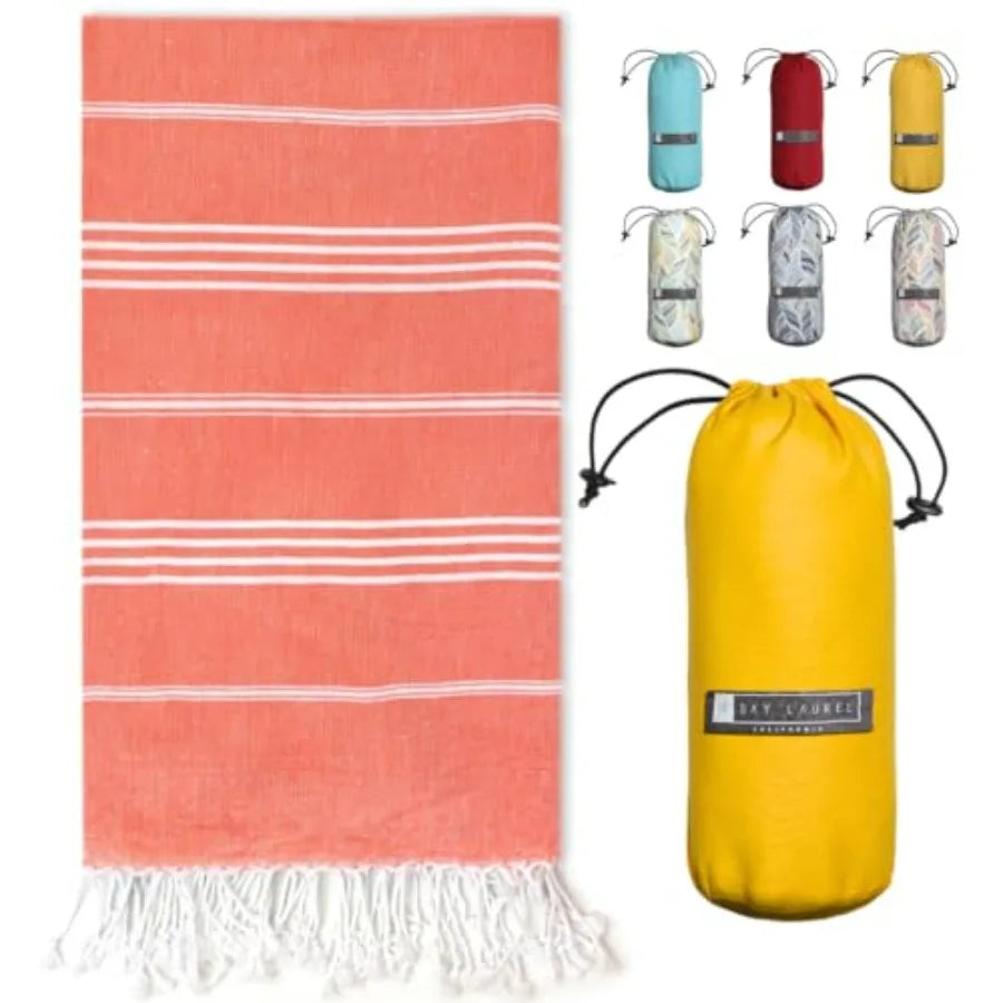 Turkish Beach Towel with Travel Bag 39 x 71