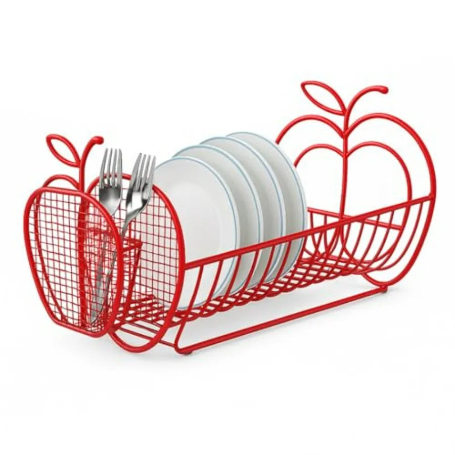 Expandable Dish Drying Rack Apple Decor