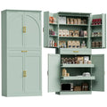 Kitchen Pantry, MW Stand, 71 Modern Hutch, Glass Doors