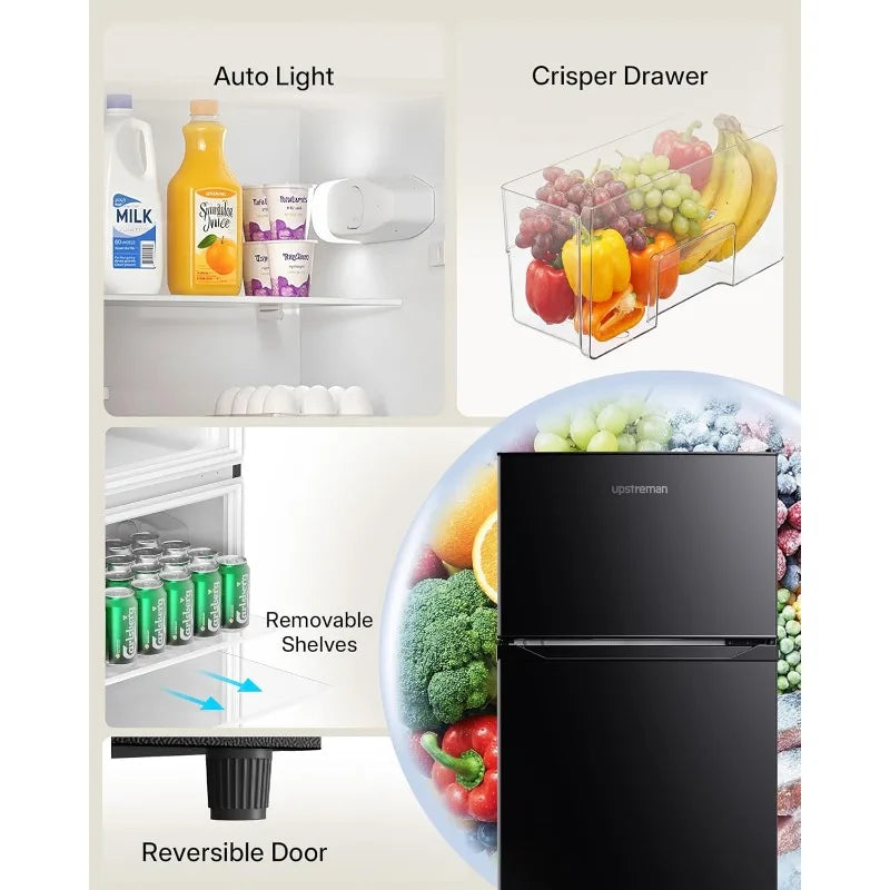 7.7 CF Refrigerator with Freezer Reversible Door Swing