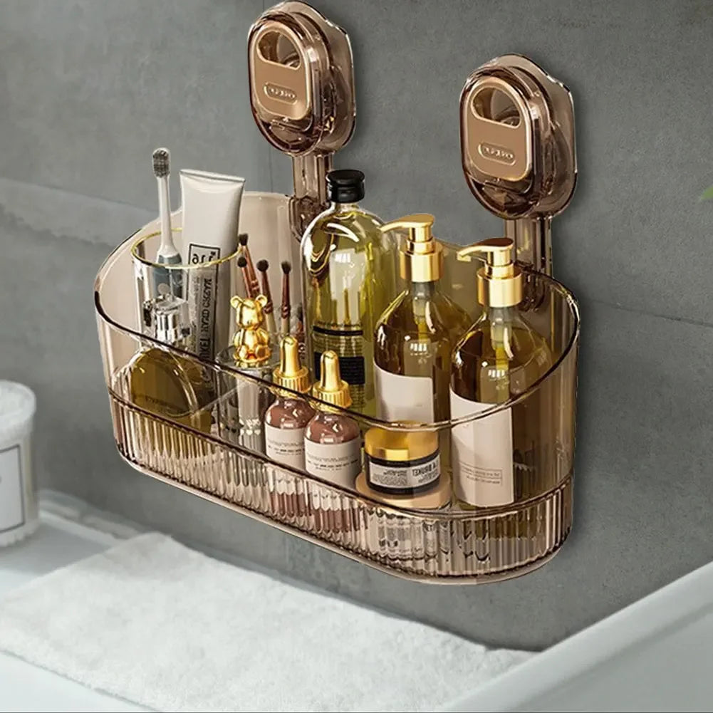 No Drill Bathroom Suction Storage Box
