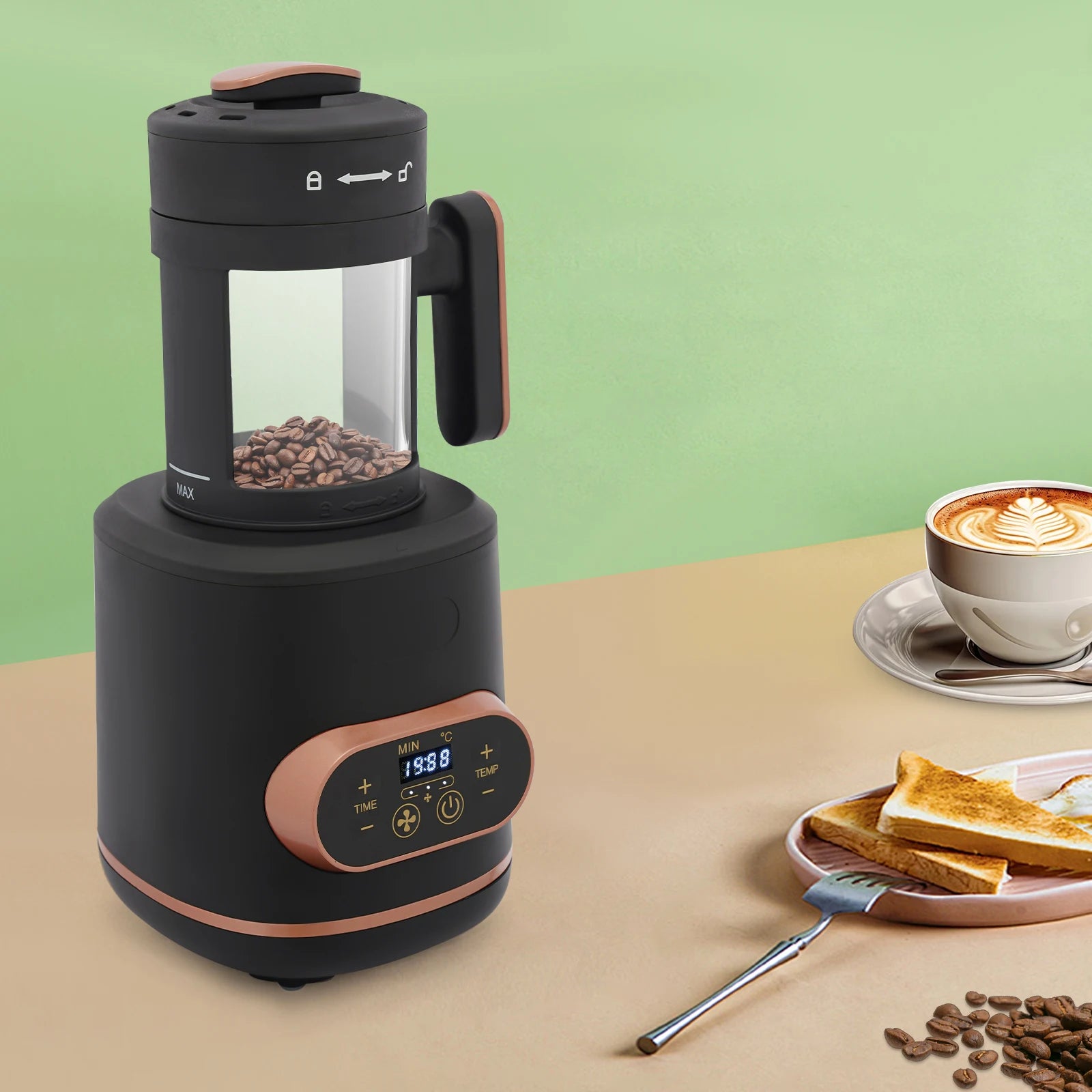 100g Electric Coffee Bean Glass Roaster 110V
