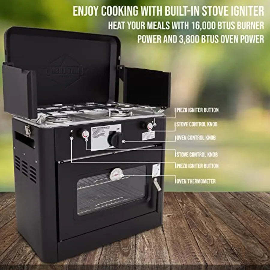Outdoor Gas Camping Oven w/Carry Bag