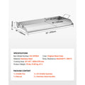 Stainless Griddle Flat Top Rectangular Plate Gas