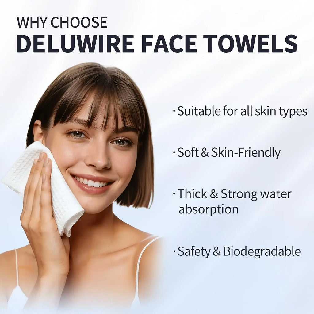 XL Disposable Face Towels 10x12in, 50ct