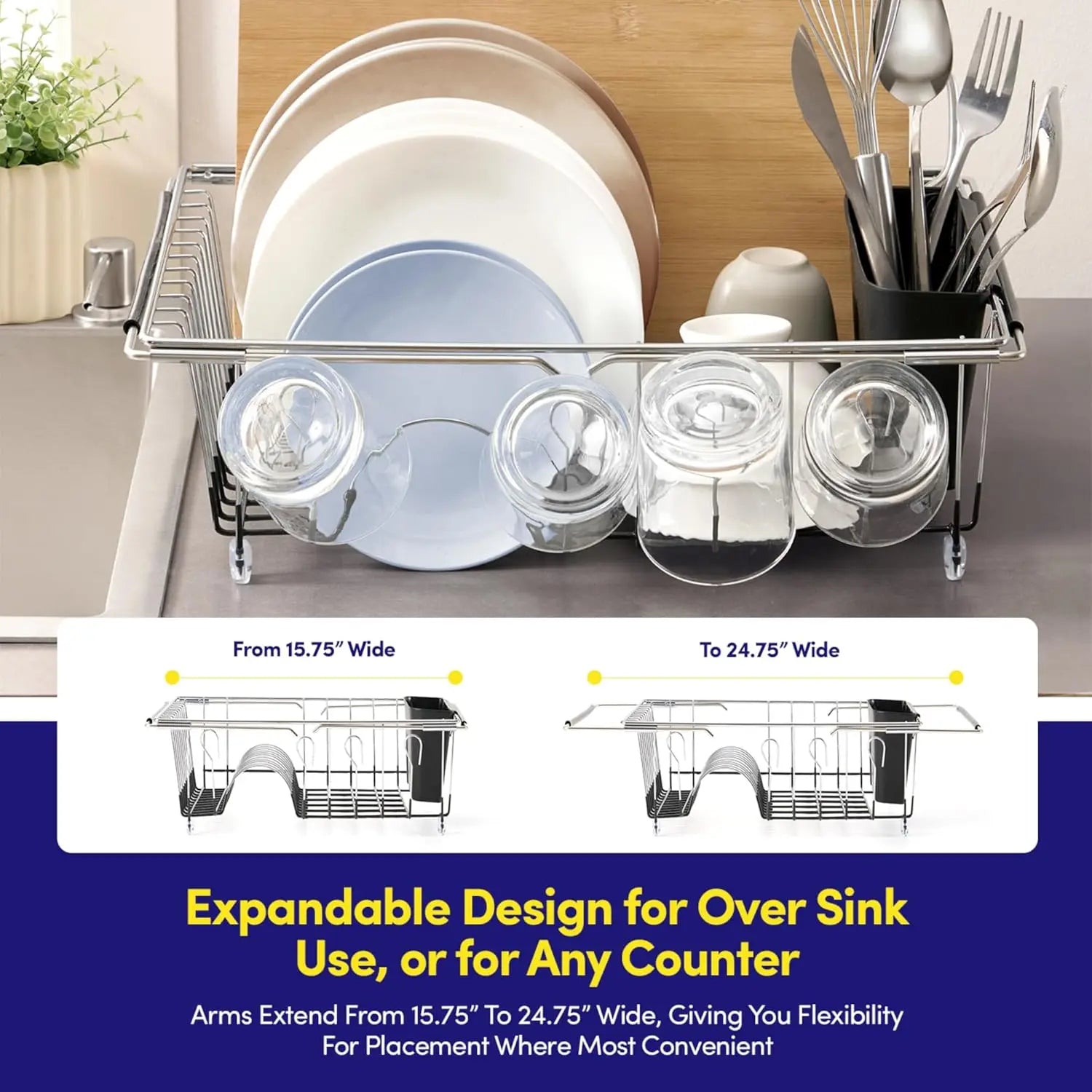 Dish Rack Over the Sink Expandable