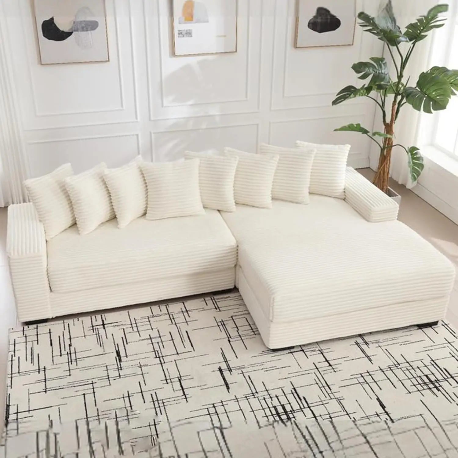 111-inch Modern Corner Sofa,