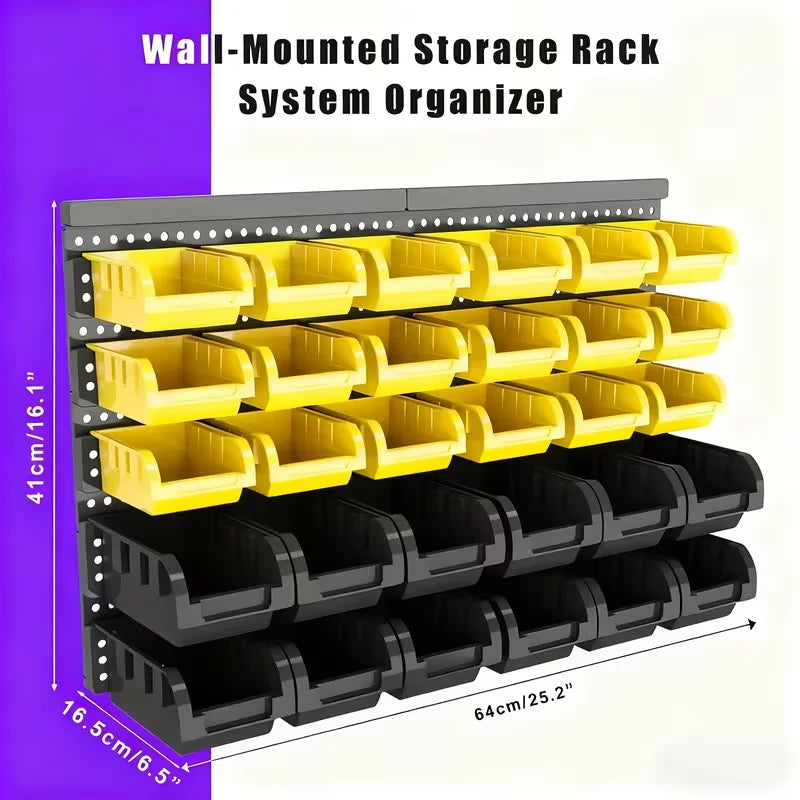 30pcs Heavy-Duty Wall Mounted Storage