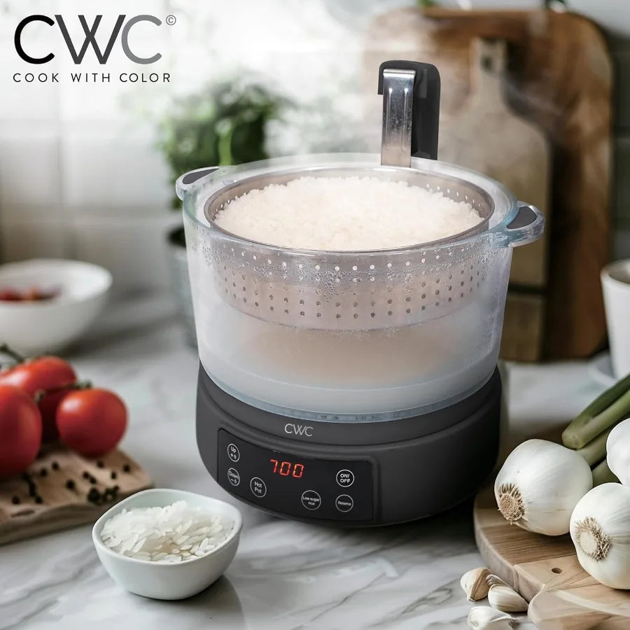 3L Glass Low Carb Rice Cooker - Makes 6 Cups