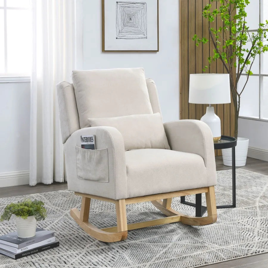 27.5 Modern Accent High Back Rocker