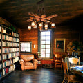 Vintage Wood Ceiling Chandelier