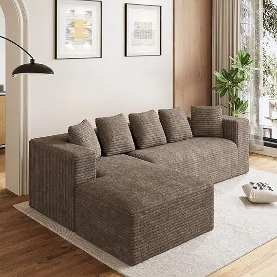 131" Sectional Sofa Cloud