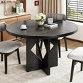 47" Round for 4 Farmhouse Wooden Pedestal
