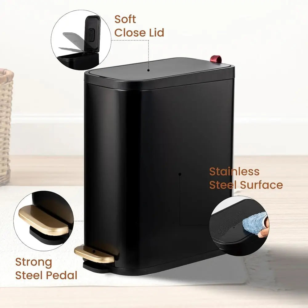 Stainless Step Can w/Removable Inner basket