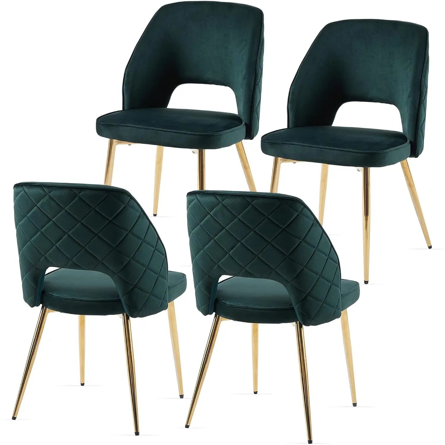 4 Modern Forest Green Velvet