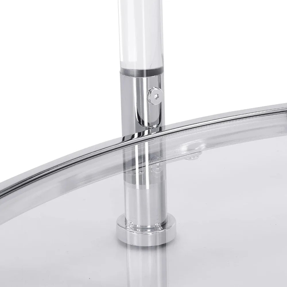 Circle Chrome and Glass Coffee Table