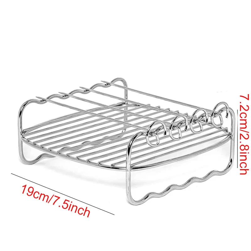 Air Fryer Baking Rack Metal Square/Round/Rectangle