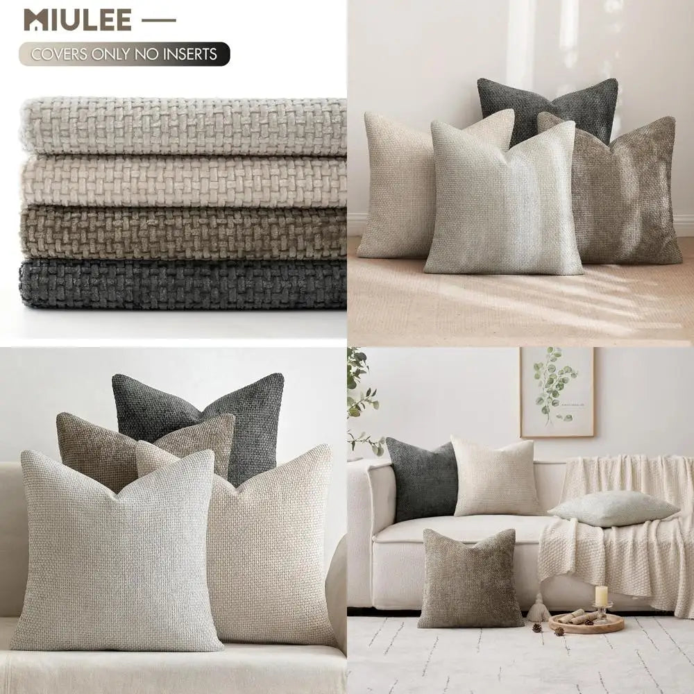 4 Couch Pillow Covers 22x22
