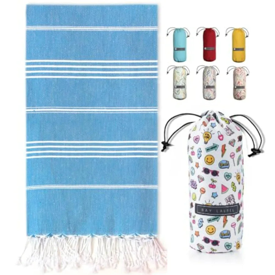 Turkish Beach Towel with Travel Bag 39 x 71