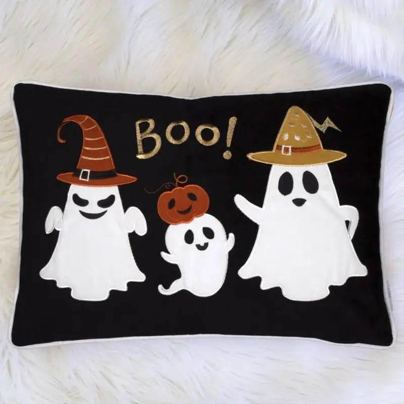 Halloween Velvet Throw Pillow