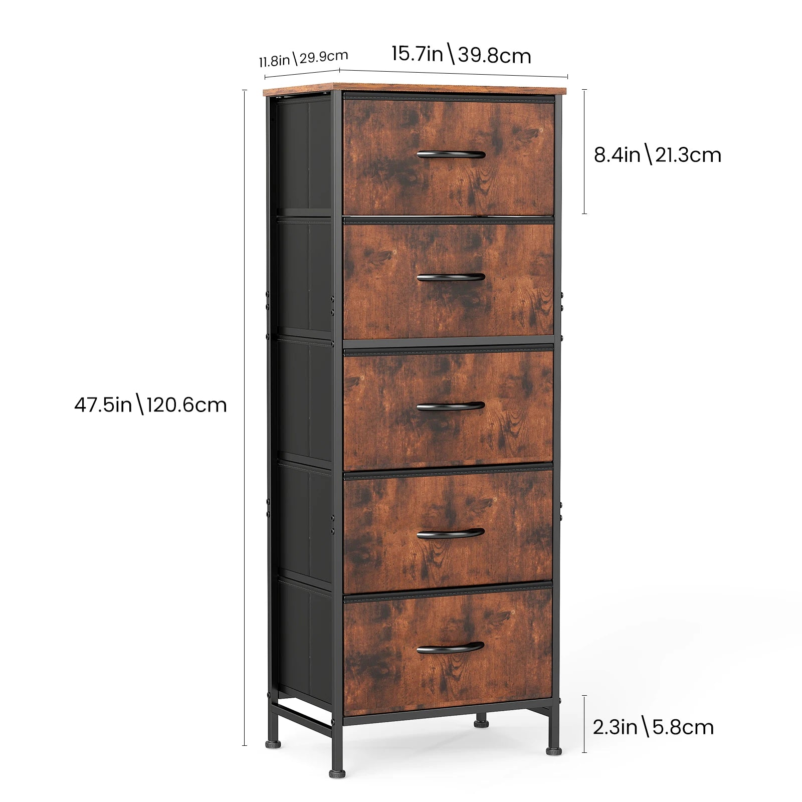5 Fabric Drawer Storage Cabinet