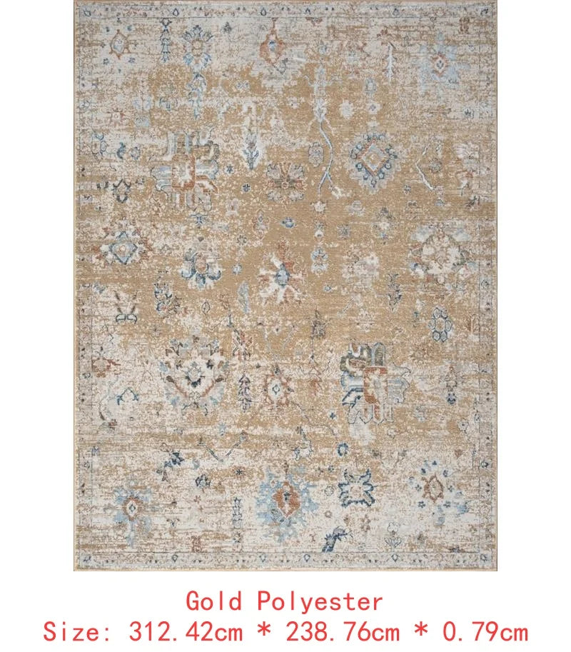 5'3"x7'3" Elegant Gold/Blue