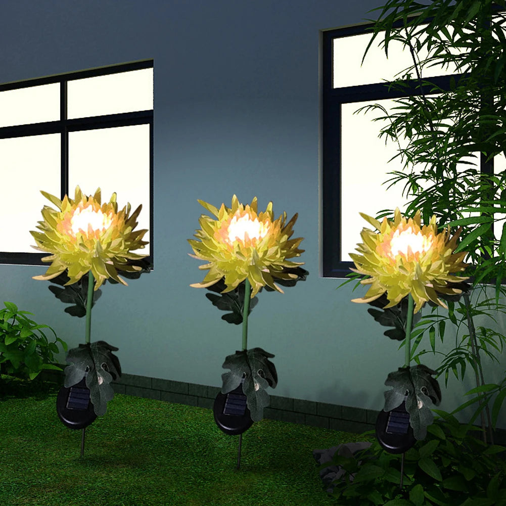 Solar Power LED Flower Lamp