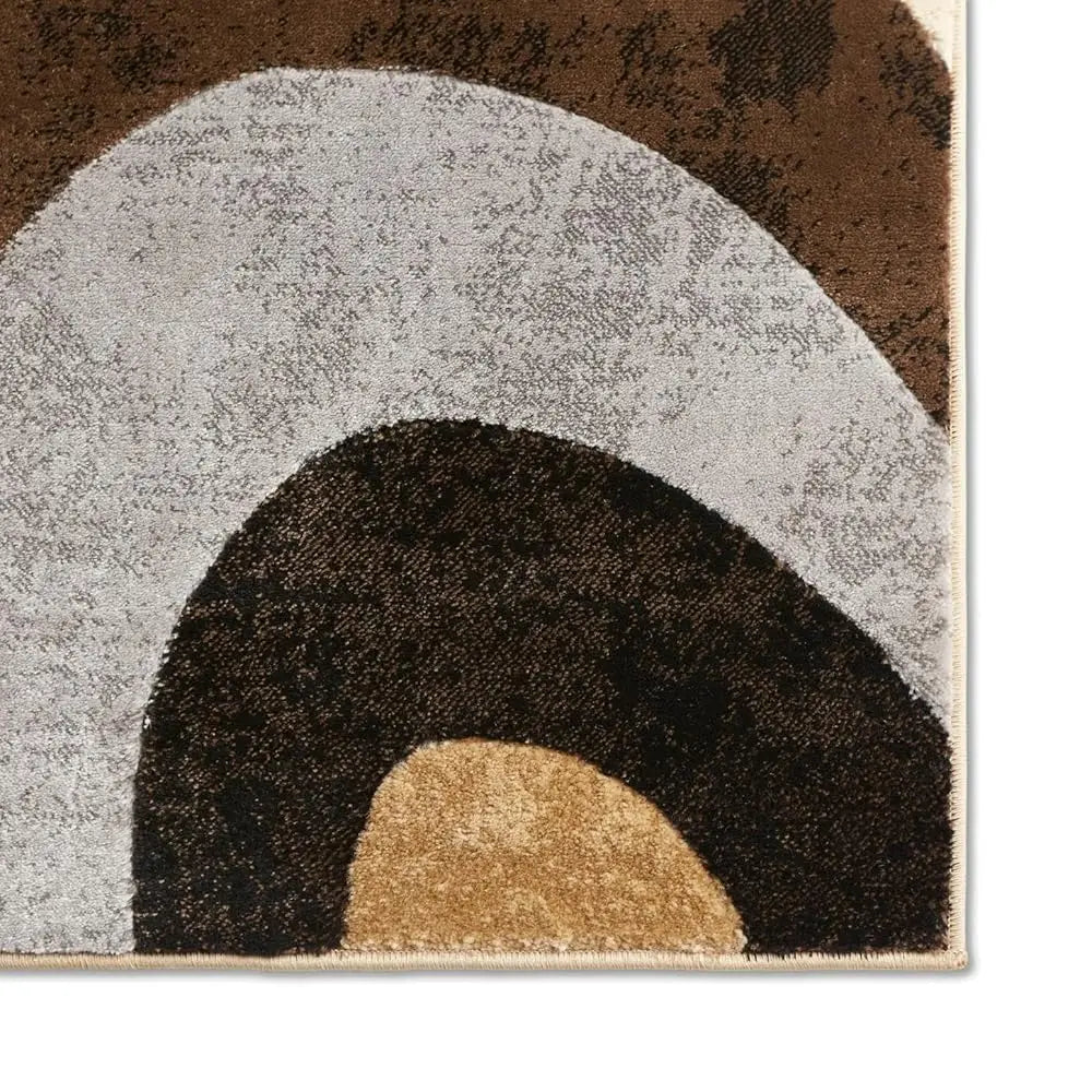 5'2"x7'2" Tribeca Modern Abstract Brown/Gray