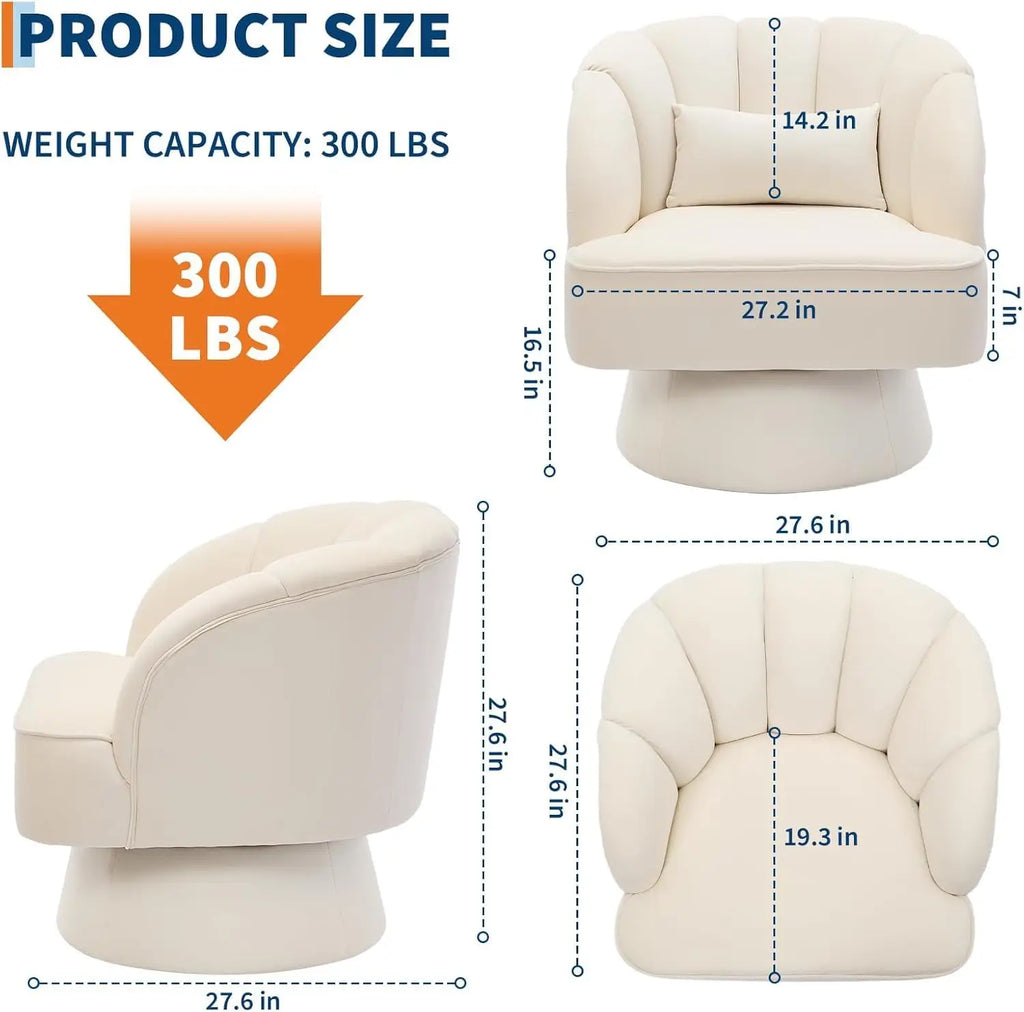 360° Swivel Barrel Accent Chair