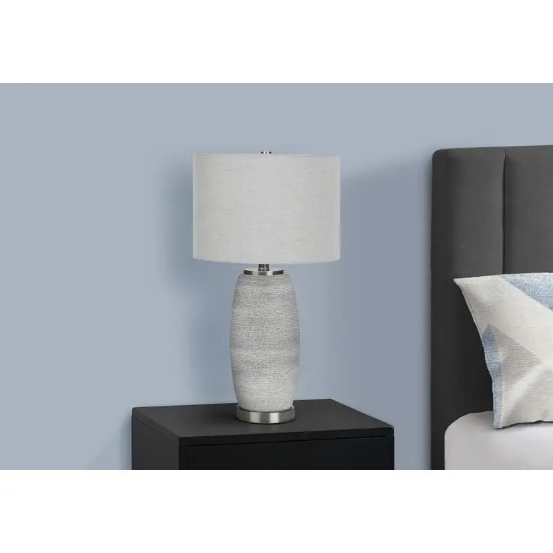 Modern 25" Lamp Grey Ceramic