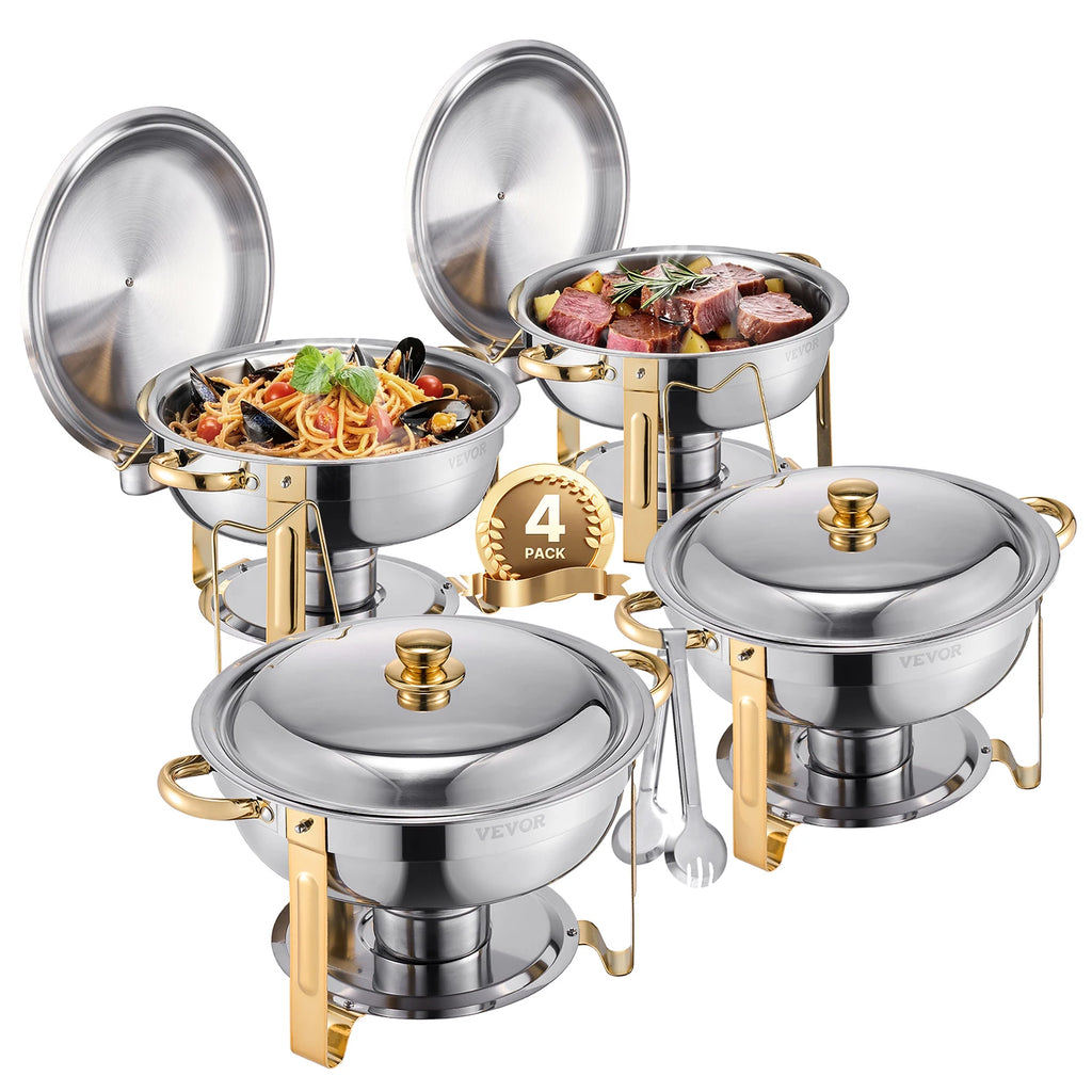 4 Pack Chafing Dish Buffet Set Stainless